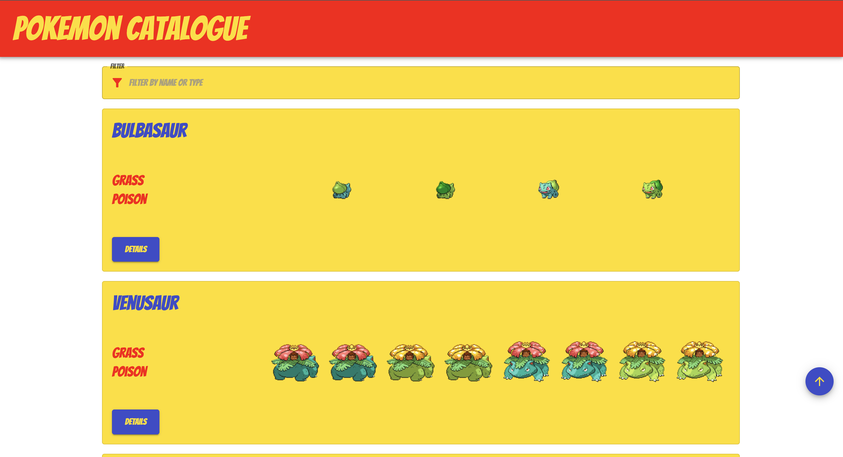 Pokemon Catalogue screenshot
