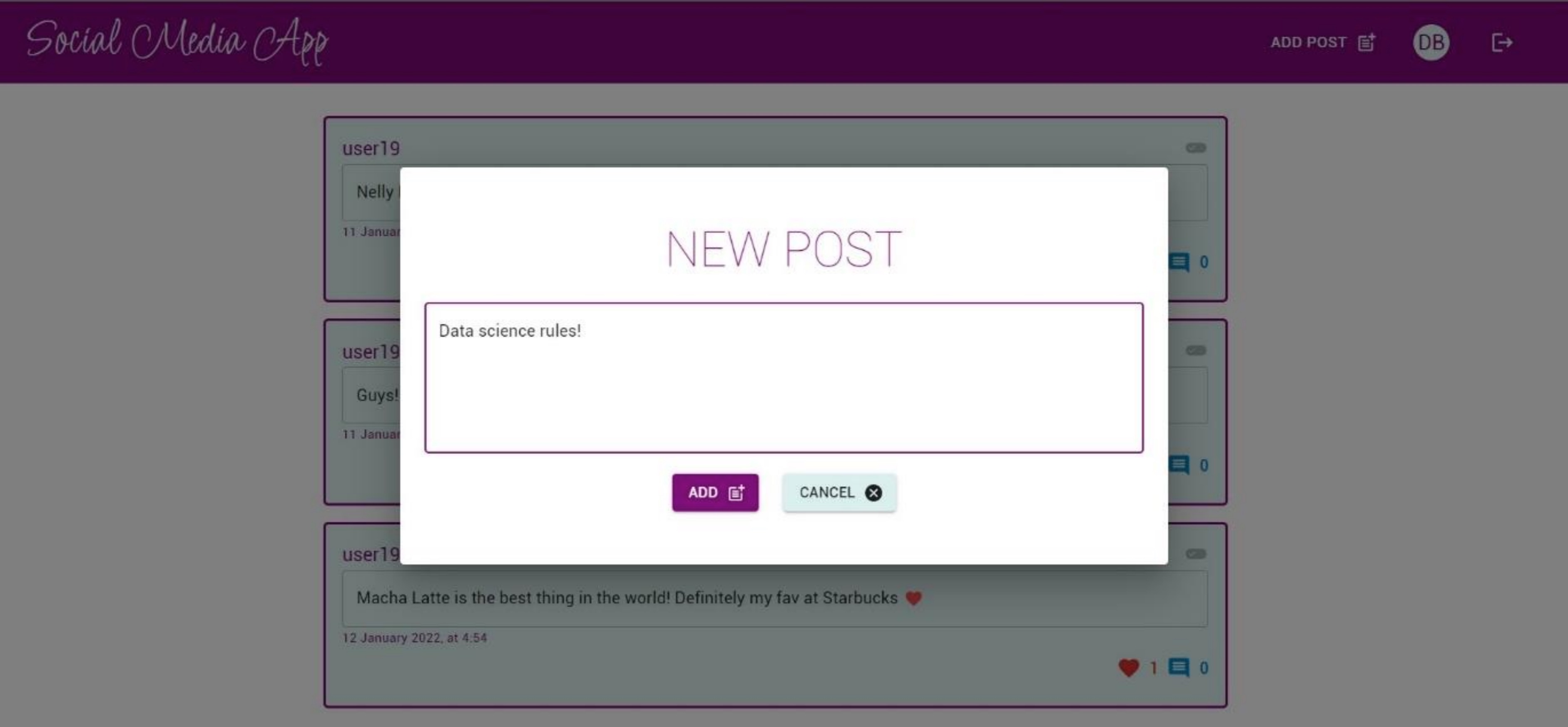 Social Media App screenshot 2
